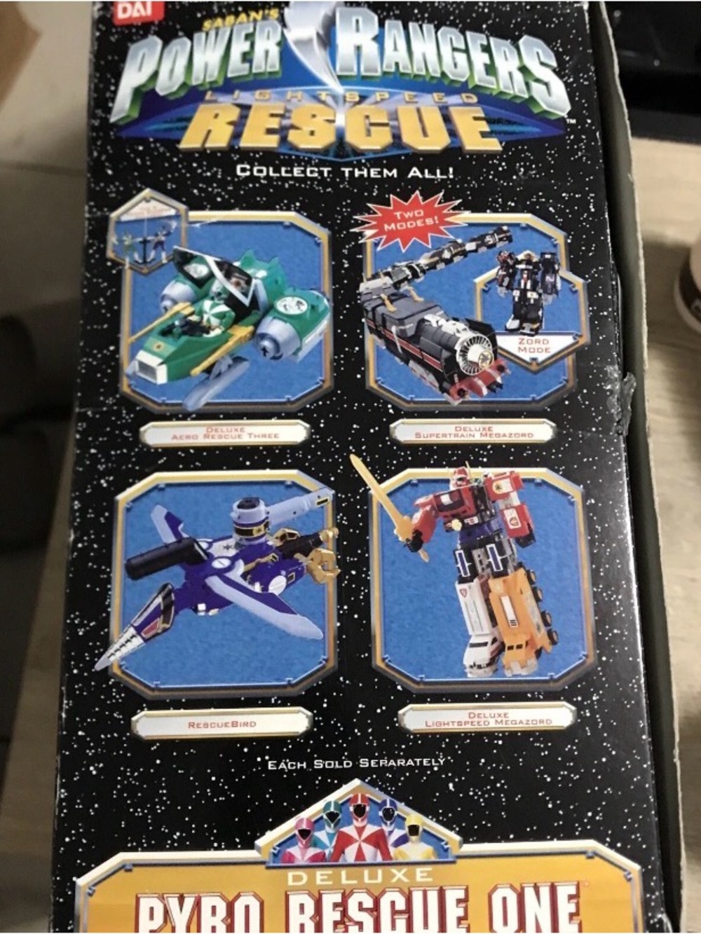 MMPR Power Rangers Lightspeed Rescue Pyro Rescue One Vehicle 2000 Vintage MIB - Picture 4 of 6